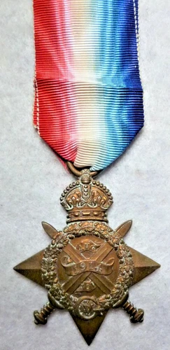 WW1 1914 Star Medal to a Military Medal Winner, Gunner McKay, RFA, Artillery