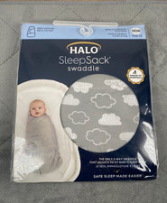 Halo SleepSack Swaddle Newborn 0-3 Months 6-12 lbs TOG 1.5 - Clouds - NEW