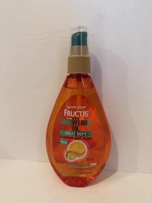 1 GARNIER Fructis Marvelous Oil 5 Actions Hair Elixir Frizz Defy New 5 oz