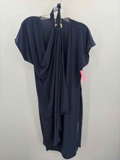 Pre-Owned MICHAEL Michael Kors Navy Size XL Knee Length Short Sleeve Dress