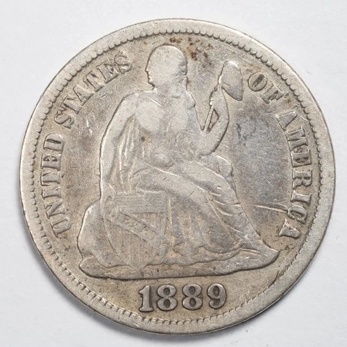 1889-S Seated Liberty Half Dime — photo from the most recent tracked eBay sale