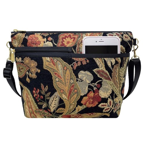 Danny K. Women's Tapestry Bag Shoulder Handbag, Large Zipper Purse Handmade i...