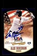 Signed Baseball Card Auto Alex Dickerson 2013 Panini USA Baseball Champions #109