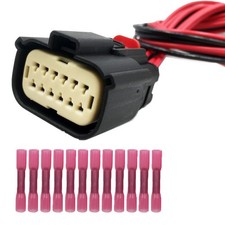 LIZAPUS 12 Pin Headlights Connector Harness Pigtail Plug Compatible with Chev...