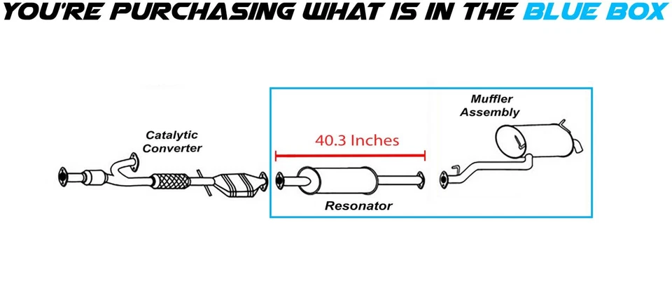 Tubo silenciador resonador de escape compatible con: 2001-2006 Kia Optima 2,5 L 2,7 L Foto 2 de 4