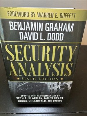 Security Analysis by Benjamin Graham & David Dodd Warren Buffett (LIKE NEW)