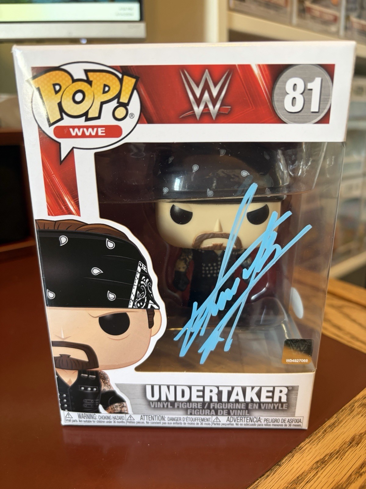 Funko Pop WWE Undertaker #81 Signed JSA Authenticated Vinyl 
