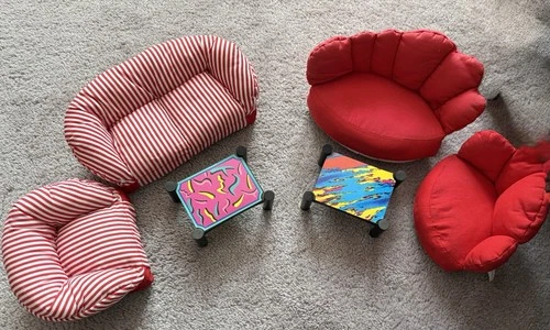 Vintage Toymax 1994 (6) Pieces Of Living Room Furniture