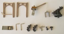 Micro Machines -lot of spare parts for Combat Carrier play-set -crane radar guns