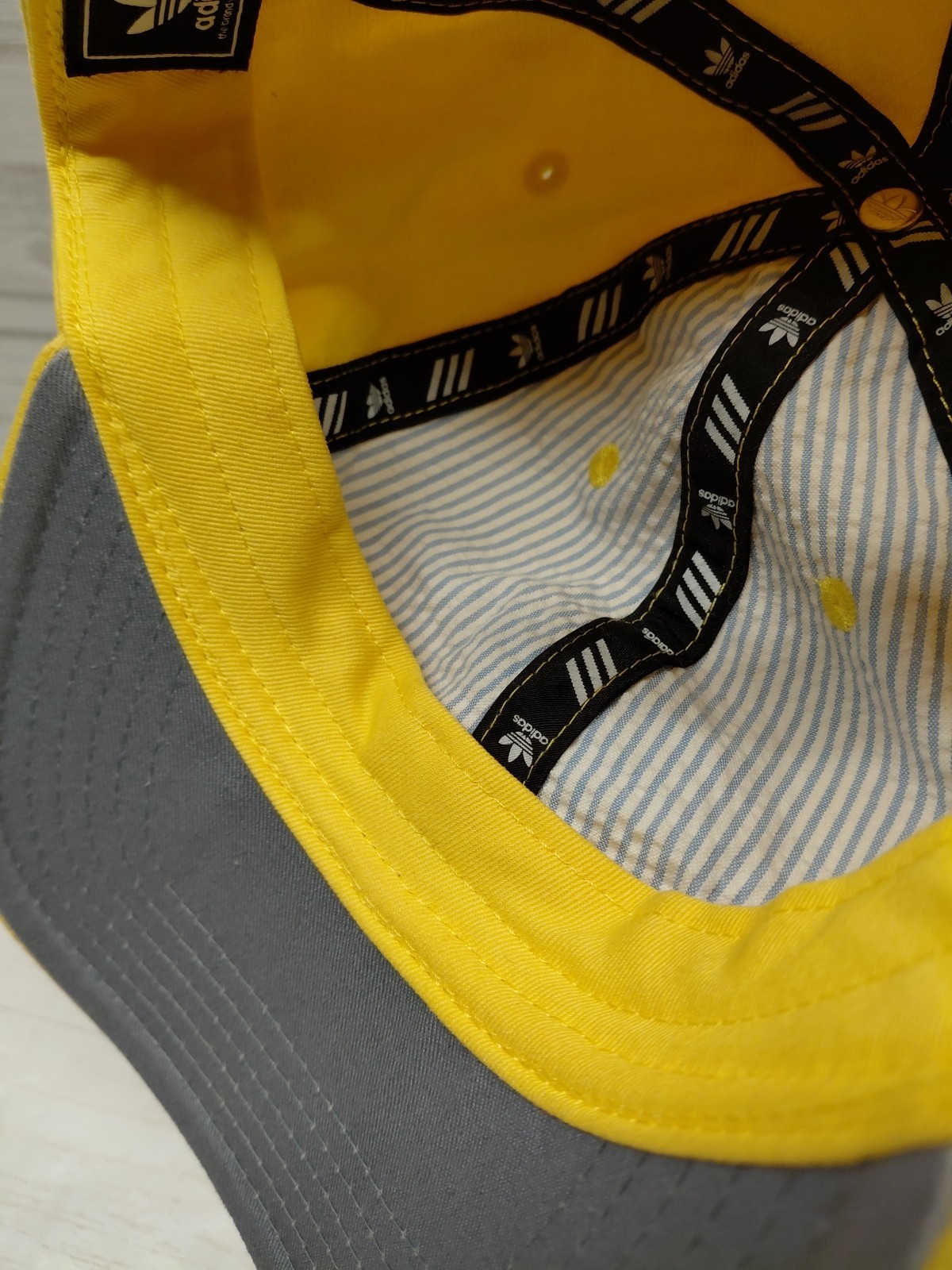 Adidas Yellow Strapback Adjustable Embroidered Tr… - image 7