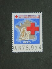 Vignette Ligue des Sociétés de la Croix-Rouge Timbre cotisation 1975