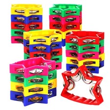 20 Pack Plastic Tambourine, Noise Makers Percussion Tambourine Bulk, Star Sha...
