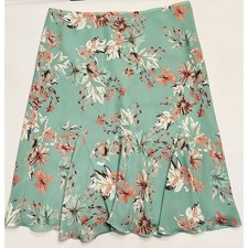CATO Floral Skirt Women s Large Mint Floral Lined A0132