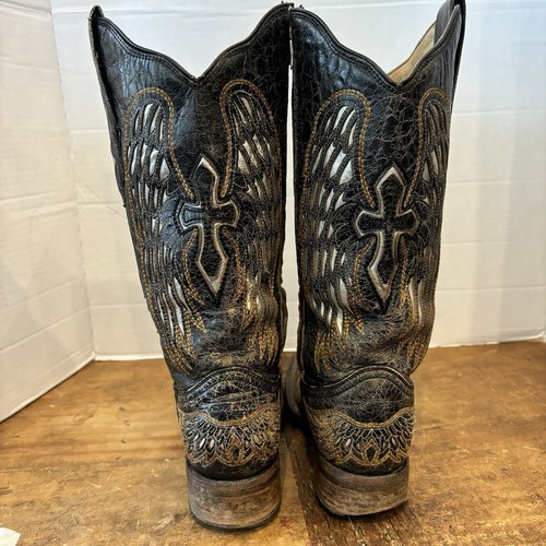 Corral A1986 Men's Square Toe Cross & Wings Western Cowboy Boots Men's size 7m - Picture 3 of 14