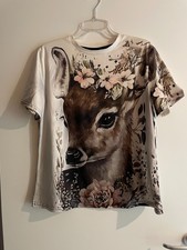 Damen T-Shirt mit Motiv ; gebraucht wie NEU