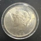 1923 Silver Peace Dollar-FLASHY, CLEAN LOOKING old peace dollar. AU￼