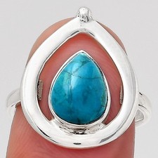Natural Peruvian Opalina 925 Sterling Silver Ring s.7 Jewelry R-1487