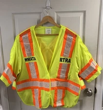 WMATA RTRA Safety Vest Class 3 Reflective ANSI Hi-Vis Yellow Mesh Workwear