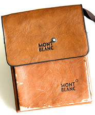 Borsa a tracolla Mont Blanc Veritical - pelle marrone 9 x 7 pollici #3241