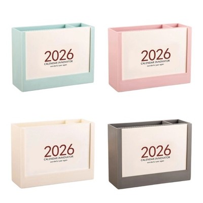 Efficient Planning Desk Organizers Pen Holders 2026 Calendar for Gift Ideas