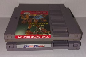 Double Dribble And All Pro Basketball Lot Of 2 NES Nintendo Games