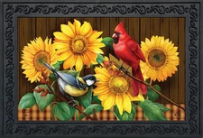 Briarwood Lane Fall Birds And Sunflowers Doormat