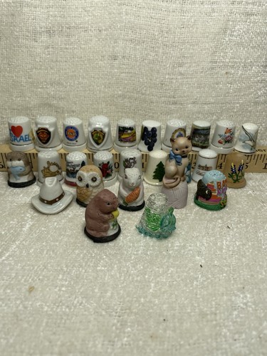 Collectible Souvenir Thimbles Assorted Set of 22