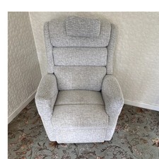 Light Grey Recliner Chair, Contemporary Style, Textured Fabric, Armrests