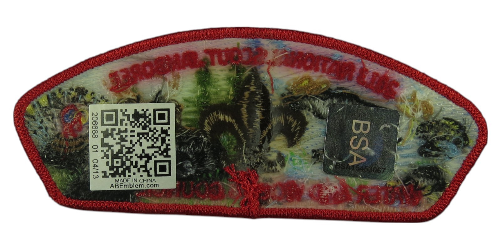 2013 Jamboree Water and Woods FSC Council MI JSP RED Bdr (VT1925)