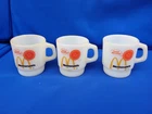 Vintage McDonald's Milk Glass Coffee Cups 3 Total