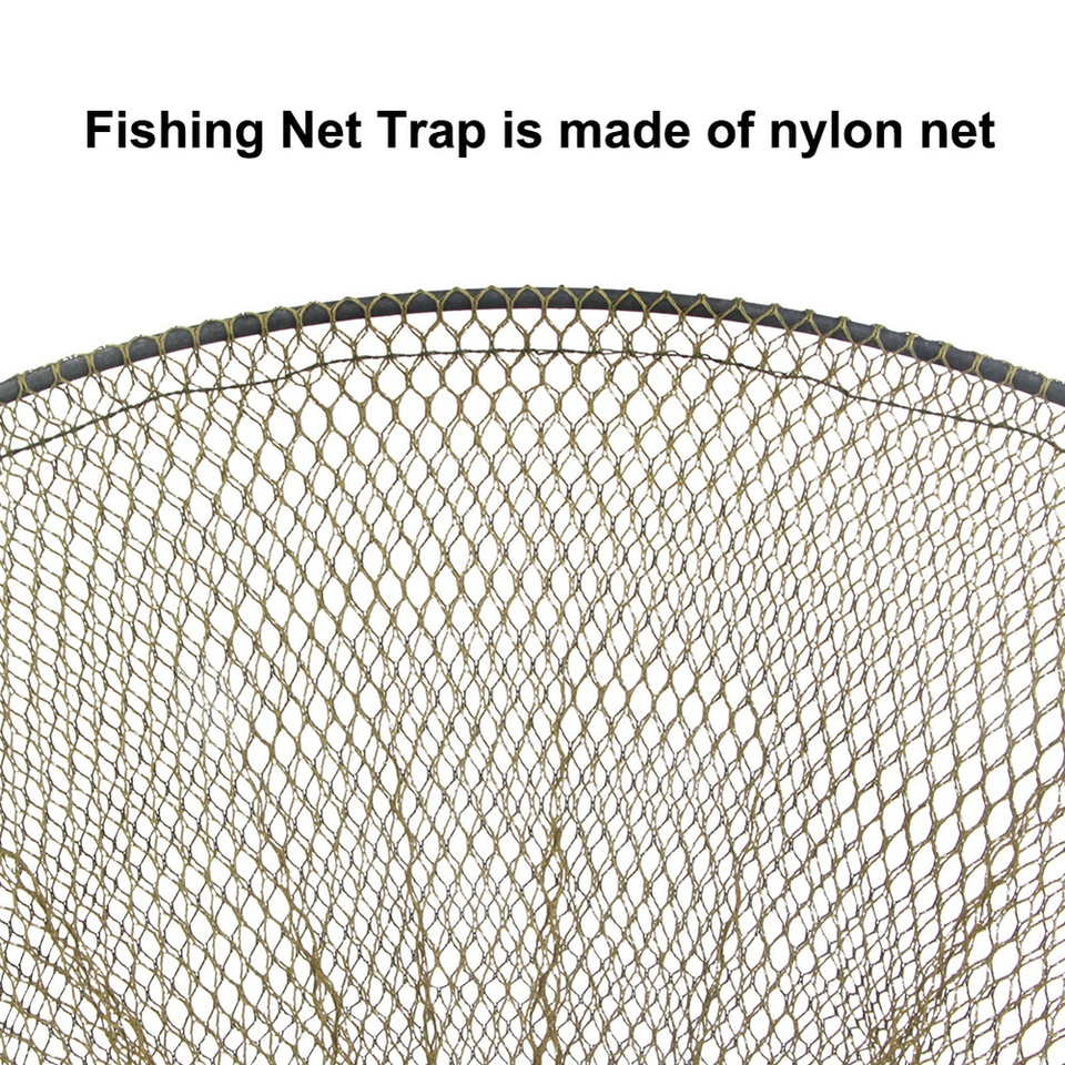 Fishing Net Trap Nylon Foldable Cage with Drawstring for Crab Lobster and Fish | eBay Australia
