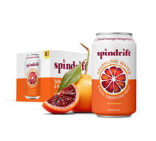 Spindrift Sparkling Water, Blood Orange Tangerine Flavored, Made with Real Squee