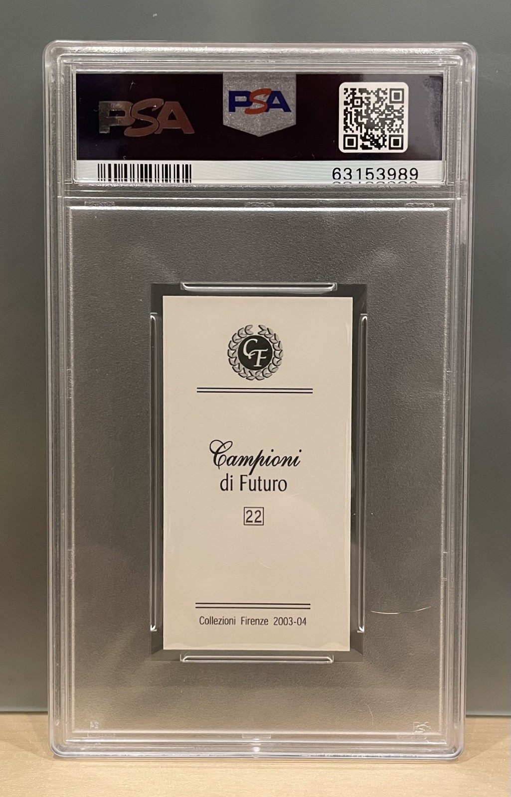 Cristiano Ronaldo Rookie 2003 Campioni Di Futuro #22 PSA 9  Mint Portugal RC view 3