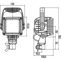 Hella 1GA996192-051 LED Arbeitsscheinwerfer 12/24V 43W 5700K 3000Lm IP6K9K/IP6K7