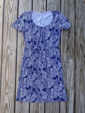 Boden stretch jersey belted dress Size 6 paisley print Boho Casual Missing Belt
