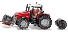 SIKU 8614 Massey Ferguson 8680 Tractor with Bale Handler and 2 Bales