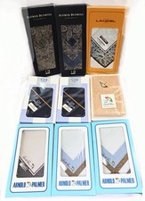 New in box Brand Men's Handkerchiefs Lot of 9 Alfred Dunhill etc New from Japan