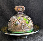 Northwood Green Acorn Burr Butter Dish  c.1911                             (A) — photo 4