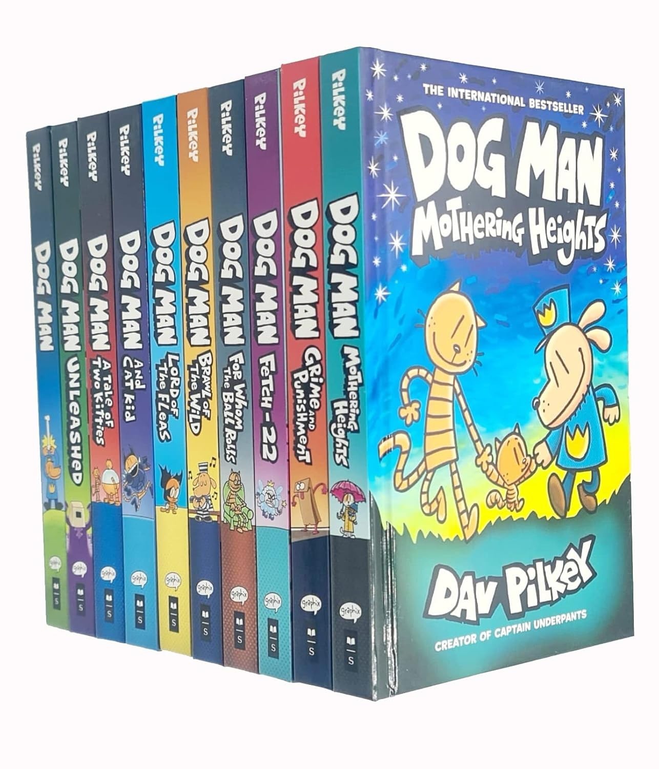 Dog Man Series 1-10 Books Mega Collection Set By Dav Pilkey Hardcover