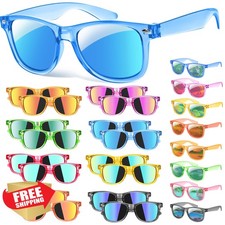 GIFTINBOX 16pk Kids Sunglasses UV400 Translucent Party Favors