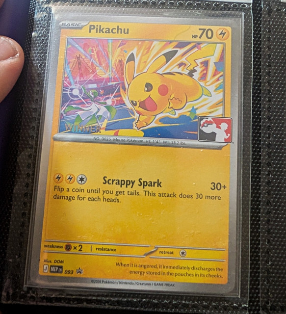 Pikachu - 225 (World Championship 2025) [Winner] (Scarlet & Violet Promo)
