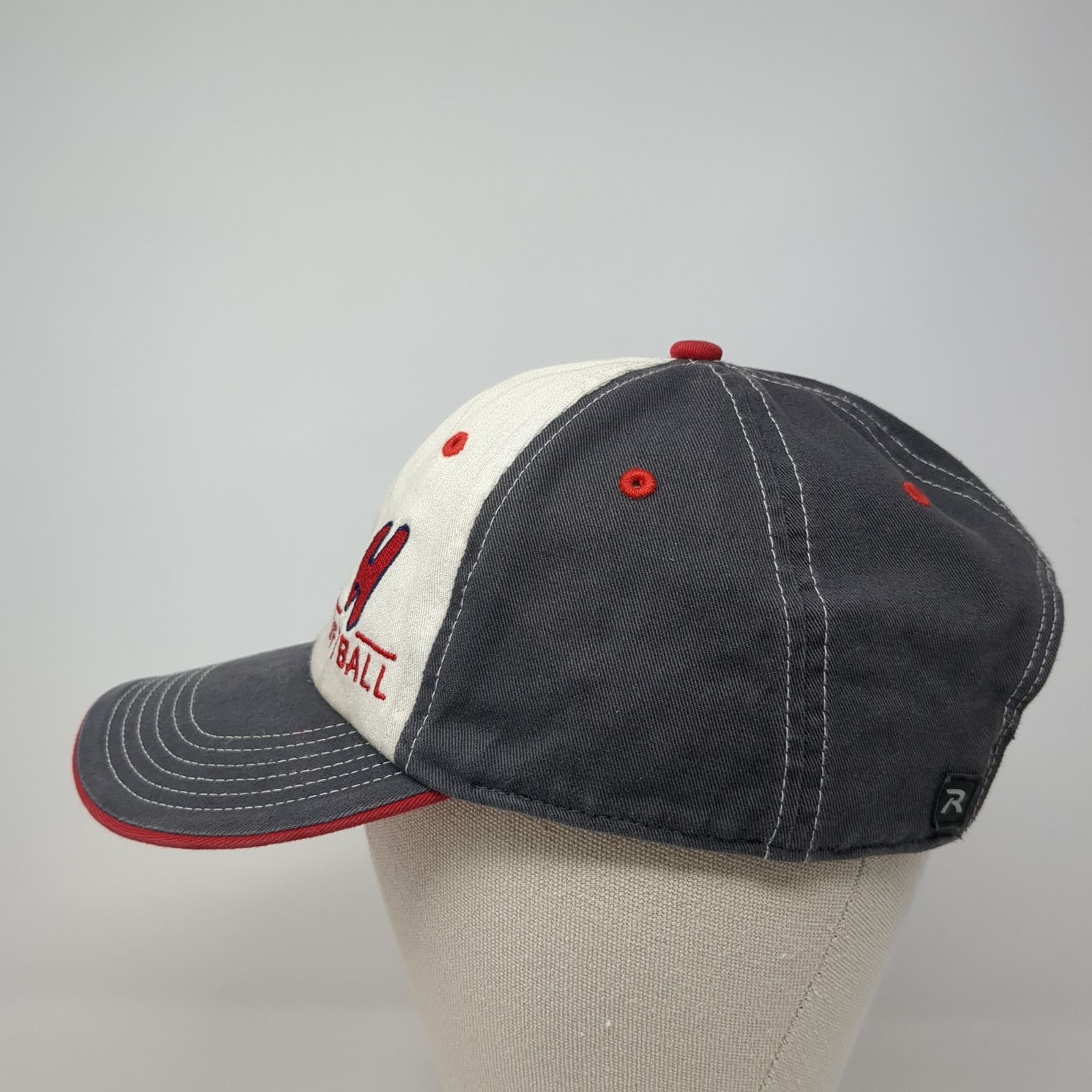 H Softball Strapback Hat Gray Large Adjustable Em… - image 3