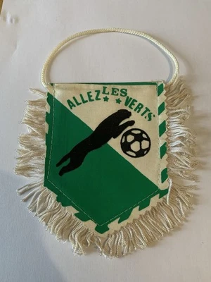 ASSE Saint Etienne rare ancien fanion vintage football foot pennant wimpel - Photo 1/2