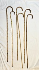 Vintage Classic Snazzy Bamboo Canes/Walking Sticks- Lot Of 6