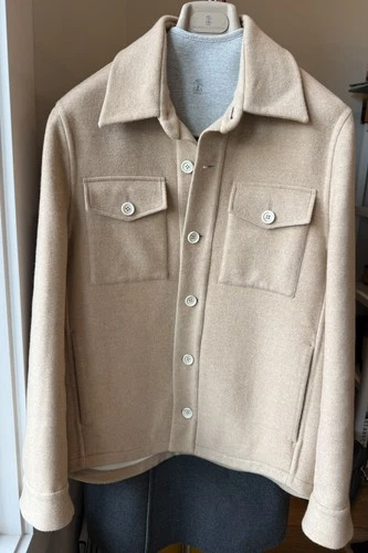 Brunello Cucinelli Cashmere Shirt Jacket, Double Face, Size 48 (medium). $10,950 image 12