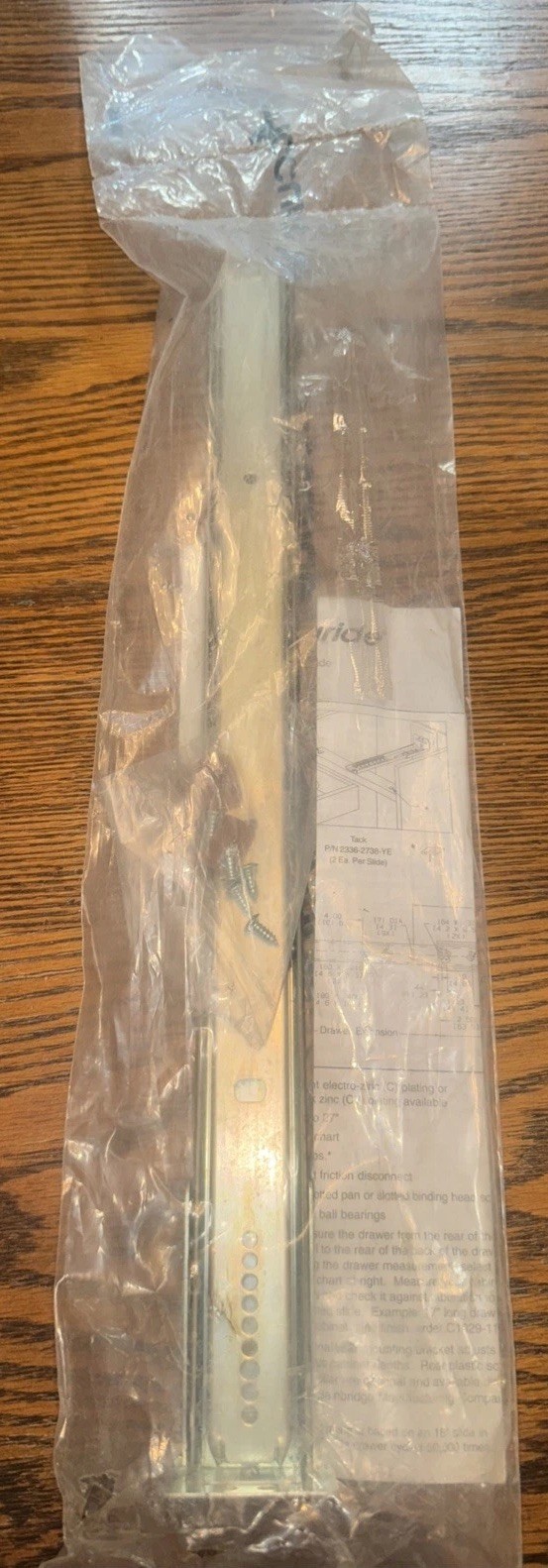 Accuride C1029 121 Center Mount Drawer Slide 21 inch Zinc-pl