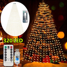 Christmas Decoration Lights USB 320 LED Waterfall Christmas Tree String Lights