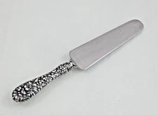FINE BALTIMORE REPOUSSE STERLING SILVER Stieff Rose CAKE KNIFE Serving Piece