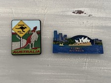 Lot of 2 Sydney Australia Refrigerator Fridge Magnet Kangaroo