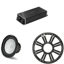 Kicker Marine KPX500.1 Powersports Amp  10" Free Air 2 Ohm  Charcoal Grill ...